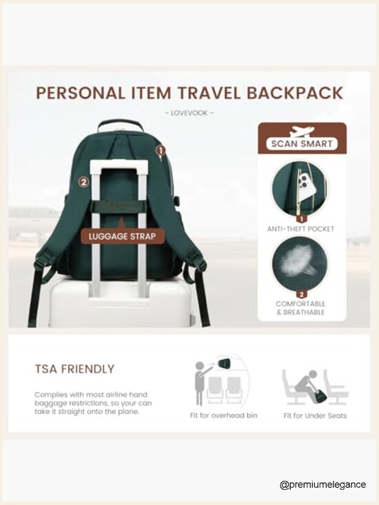 17 Inch Laptop Backpack for Women Waterproof Work Travel